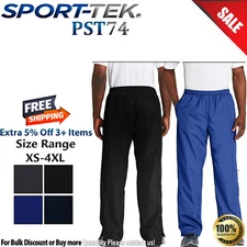 Sport-Tek PST74 Mens Lightweight Water Repellent Wind Pant With Pockets