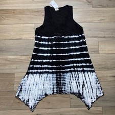 Exist Womens Tie Dye Sleeveless Dress Size Large Black White