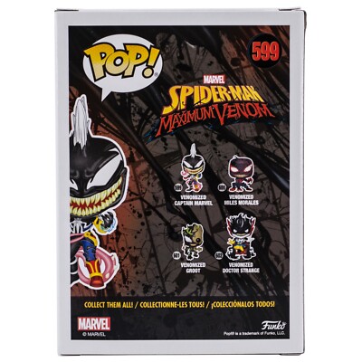 Spider-Man Venomized Captain Marvel Funko Pop #599 Vinyl Bobble