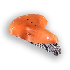 Classic Bicycle Bike Genuine cowhid Leather Saddle Cycle Spring Vintage Seat