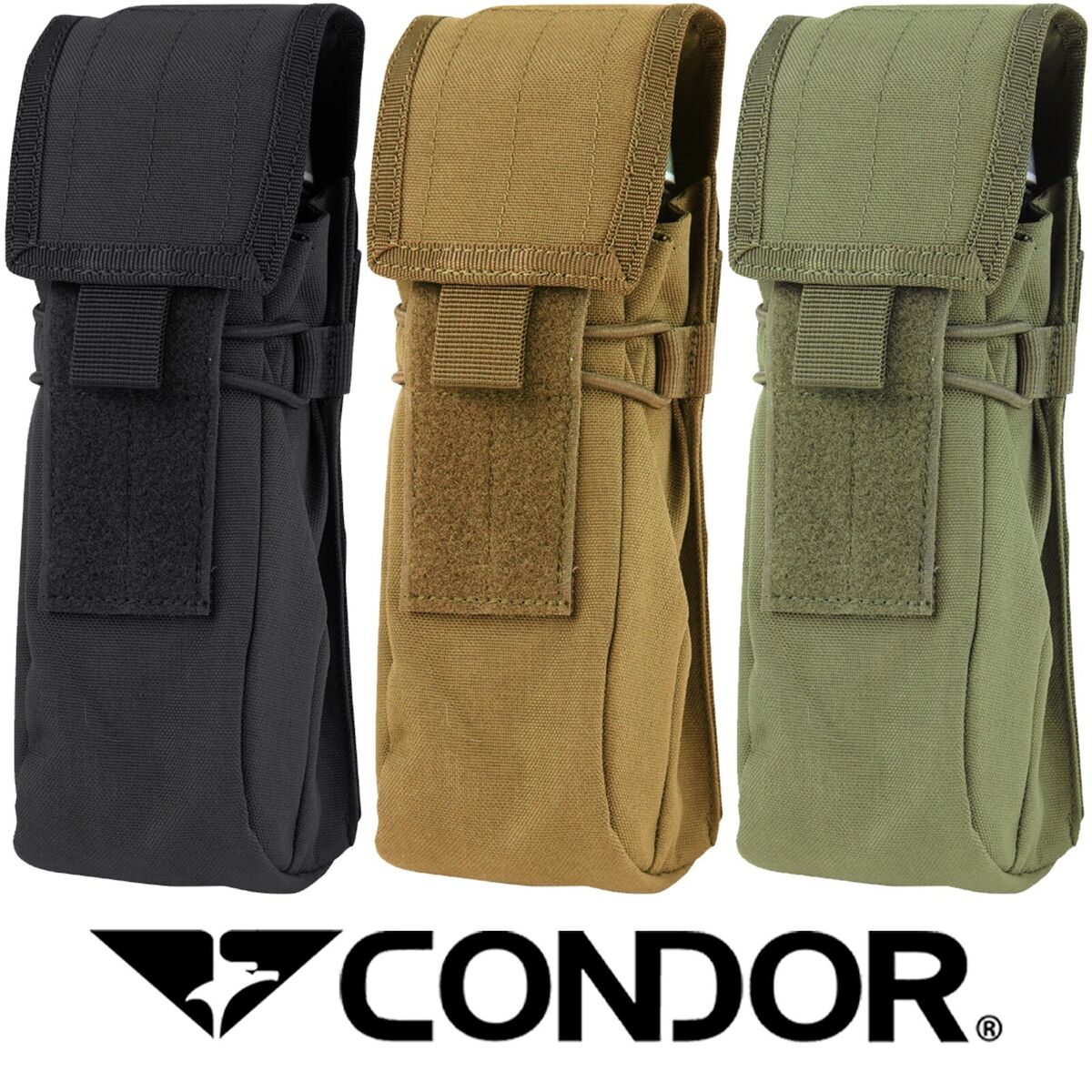 Condor 191045 Tactical MOLLE Modular Hook and Loop Water Bottle Utility Pouch