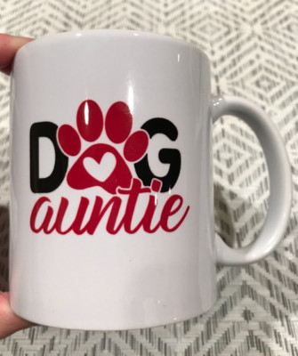 SUPER SALE!! Dog Auntie White Coffee Mug! NEW IN BOX!! NEW LOWER PRICE!!