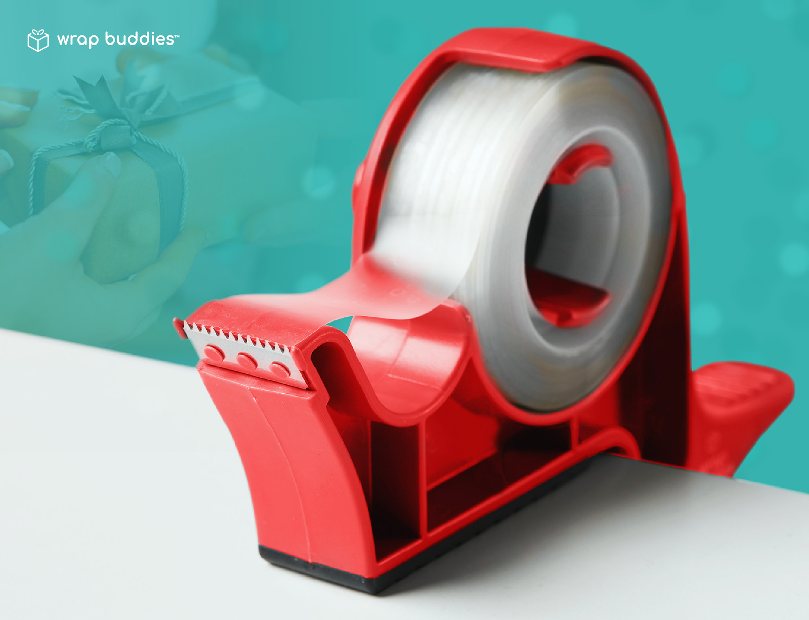 Wrap Buddies Tabletop Gift Wrapping Tool - Secures Wrapping Paper & Tape, Cherry