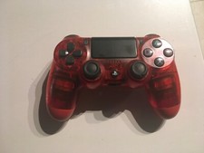 CONTROLLER JOYPAD DUALSHOCK V2 PS4 PlayStation 4  SONY TRASPARENT ROSSO CRYSTAL
