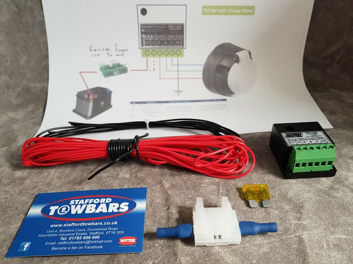 Relè Di Ricarica Split 30A Sensore Di Tensione Automatico Per Traino Caravan – AB Tools TR402