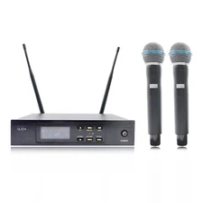 Advanced QLXD4 Wireless 2 Handheld Microphone System 2 Beta 58 Karaoke Stage