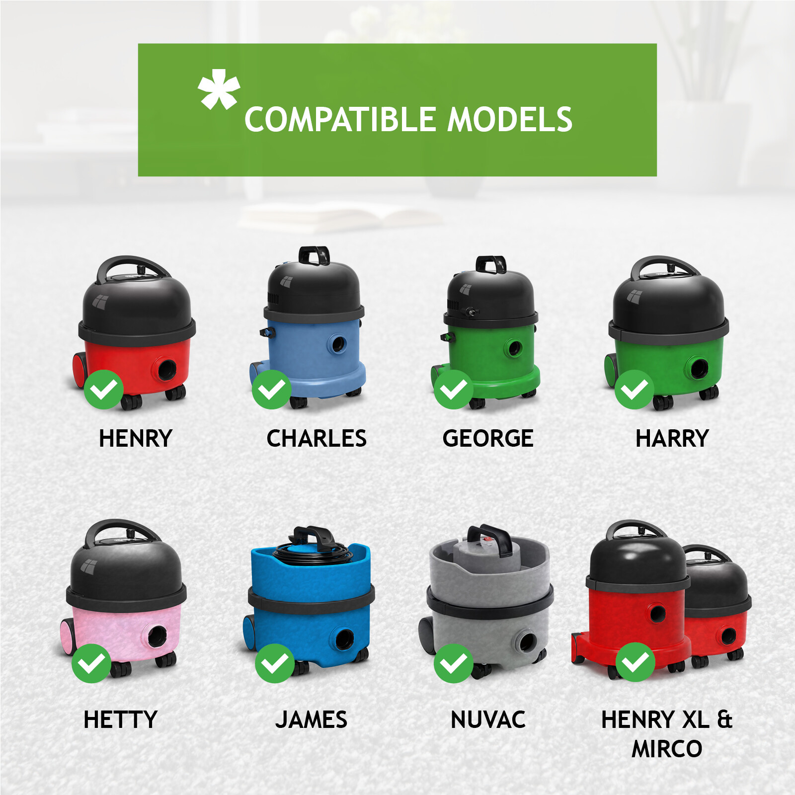 Bags for NUMATIC HENRY Vacuum Cleaner JAMES HETTY NUVAC Cloth HEPA 5 10 15 20 eBay