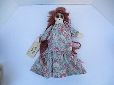 Old Mill Dolls MOLLY Big Eyes Fabric Doll by Kathy J. Hogan, Signed 1988 NWT