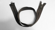 30 " Brown  Antique Brass Metal 5 Separating 2 Way 2 Pulls Open YKK Zipper New