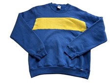 Vintage 90s Russell Athletic Sweatshirt Blank Mens M Blue Crewneck USA VTG USA