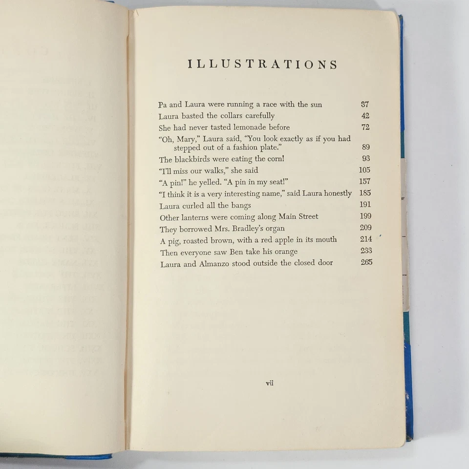 Little Town on the Prairie 1941 Laura Ingalls Wilder Blue Book Ex- Library VTG - Image 4 of 4