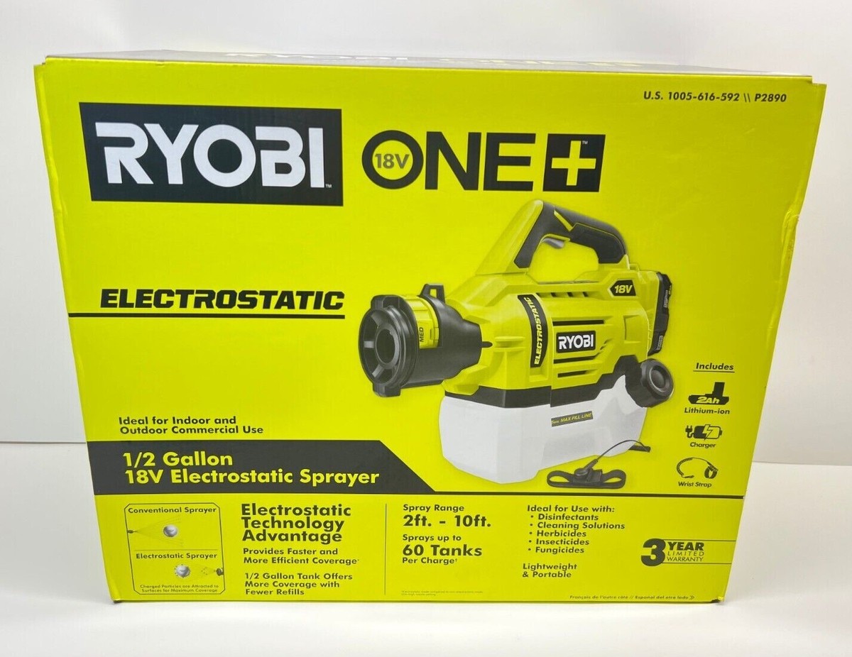 RYOBI ONE+ 18V Cordless Electrostatic Gal Sprayer with Ah