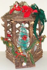 Vintage Rustic Primitive Tabletop Christmas Centerpiece Holiday Decor Handmade