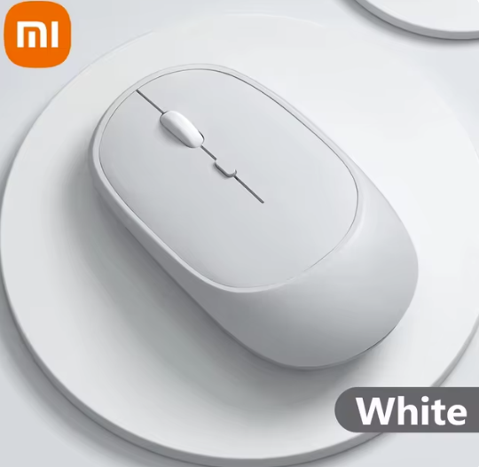 Bluetooth Wireless Silent Mouse 2.4G in Sleek White Design-image