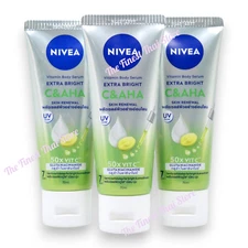 Nivea Vitamin Body Serum Extra Bright C & AHA : Travel Size 70ml Bundle of 3