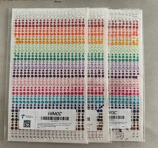 Rhinestone Gems Stickers 3mm/4mm/5mm Multi Colors Crafts 3 Sheets Over 2700 Gems