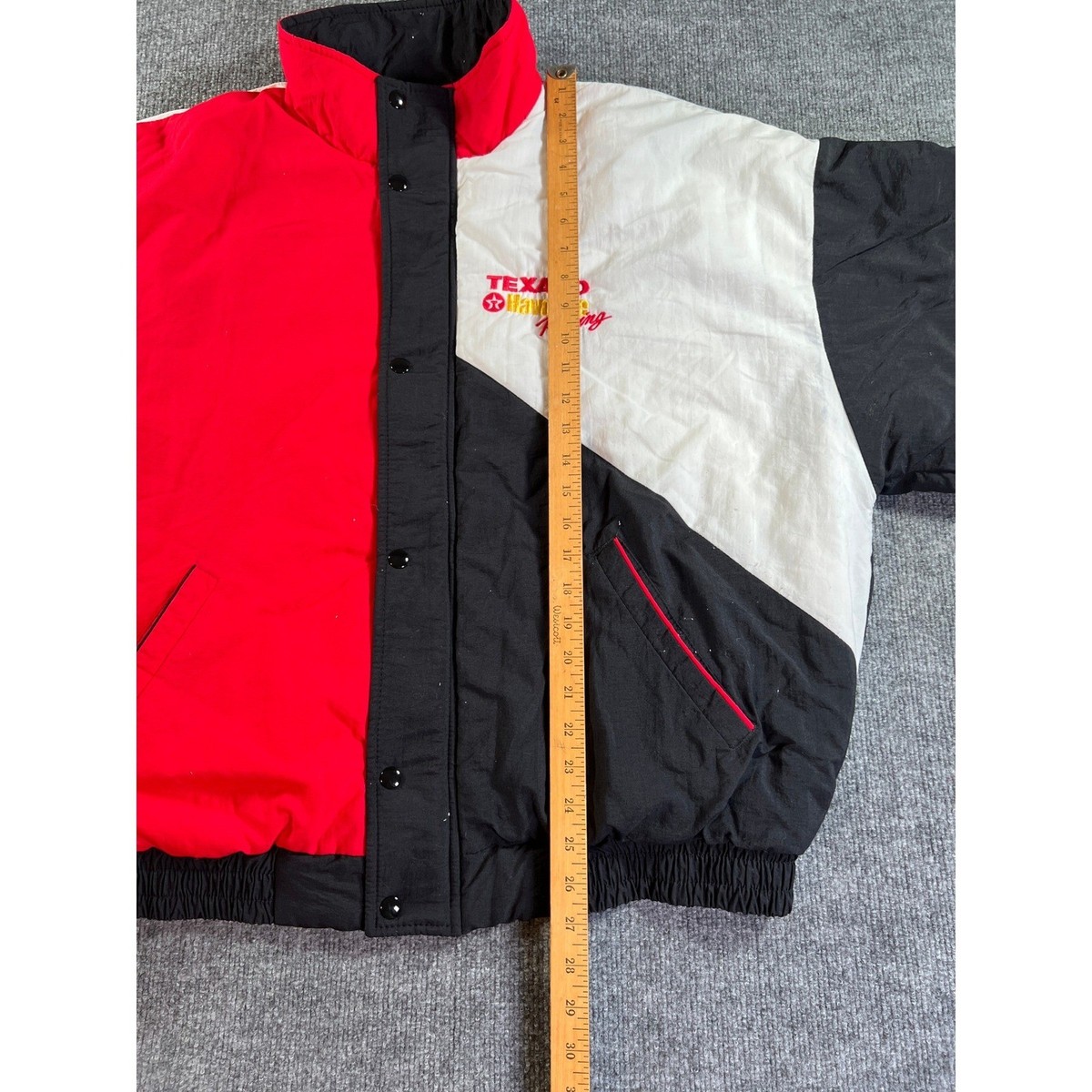 Vintage Texaco Havoline Racing Jacket Mens XL Red Black White