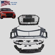 RS3 style front bumper cover grille spoiler conversion kit fits 2017- 2020 A3 S3