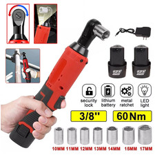 Electric Cordless Ratchet 38 Right Angle Wrench Impact Power Tool 2 Battery Electric Cordless Ratchet 38 Right Angle Wrench Impact Power Tool 2 Battery