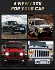 7 inch Round LED Headlight Hi/Lo Beam H6024 Projector DOT Approved, White/Amber