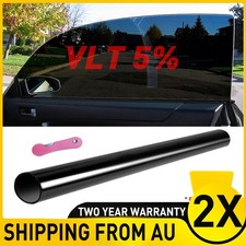 2x 3m Black Window Tint Film Block Heat Glare Home Office 5% VLT Univerasl NEW