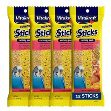 Crunch Sticks Parakeet Treat - Triple-Baked Millet Parakeet Treats with Natur...