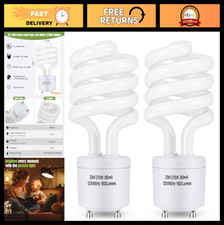 23W GU24 CFL Light Bulbs, Soft White 2700K, 1600lm, Energy Efficient, Pack of 2
