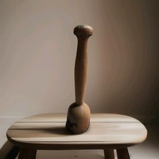 Antique Primitive Wooden Potato Masher Pestle...