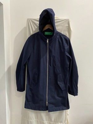UNITED COLORS OF BENETTON Navy leichter Parka Mantel mit Kapuze Größe L