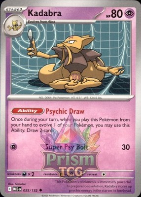 Kadabra 55/132 Uncommon Mega Evolution Pokemon