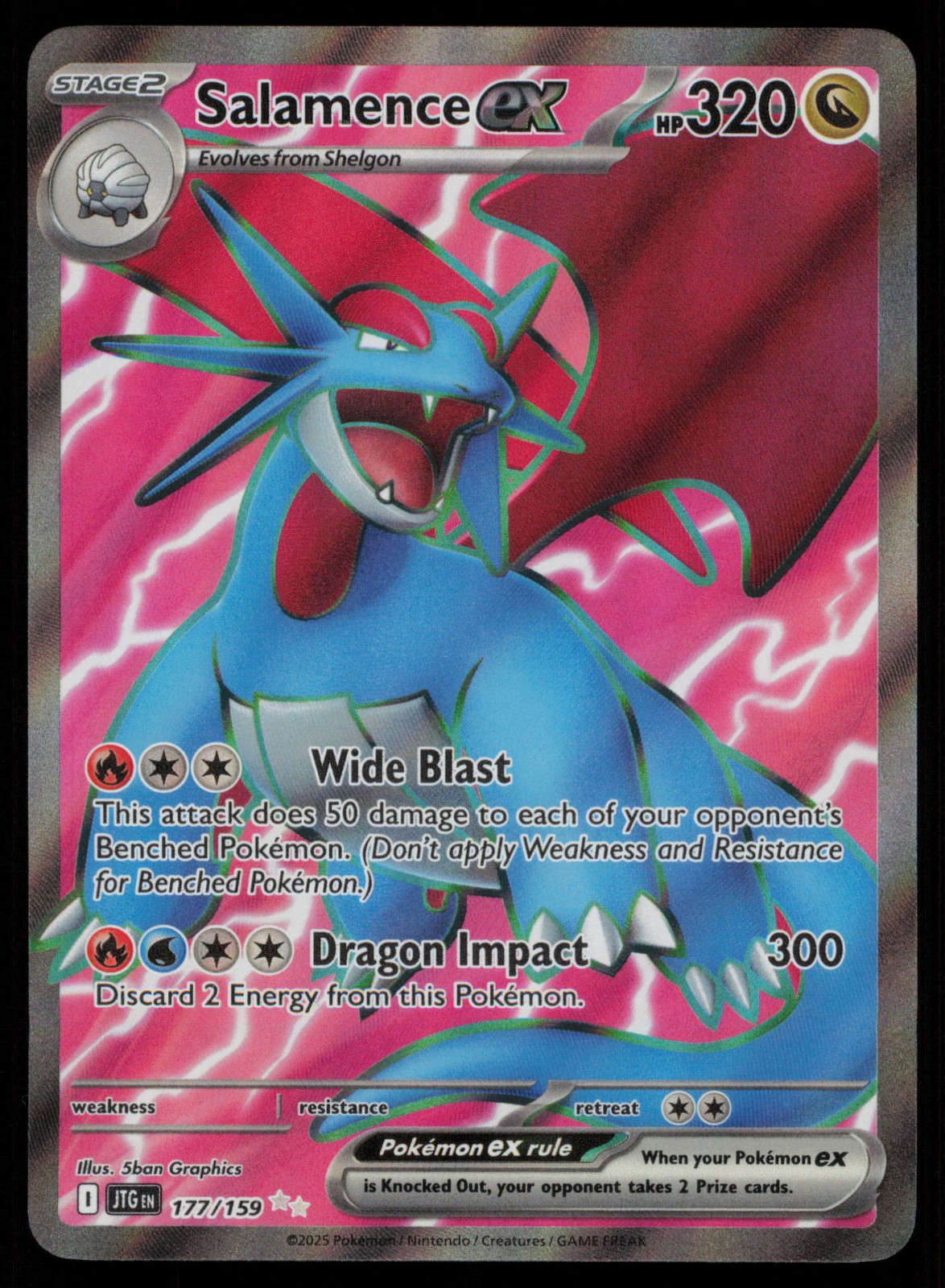 Salamence ex 177/159  SV09: Journey Together  English NM