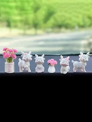 Car Dashboard Figurines Accessories Computer Monitor Decor Cute I Color: Fawn1