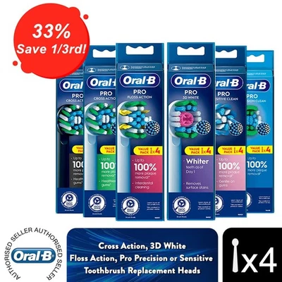 Oral-B Pro X-Filaments Testine di Ricambio Ricarica Spazzolino Elettrico, Confezione da 4