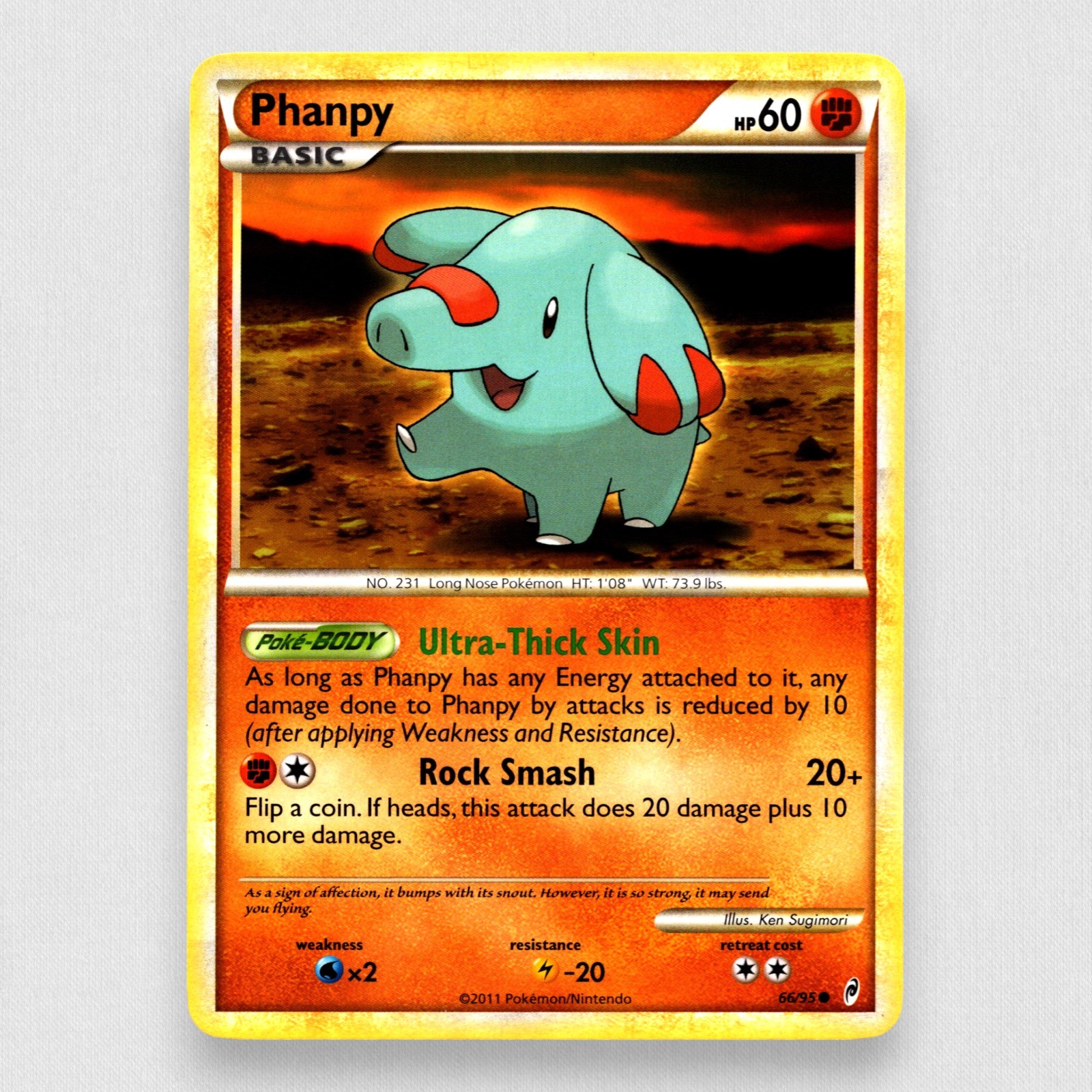 Phanpy 66/95 Call of Legends Regular Pokemon TCG NM