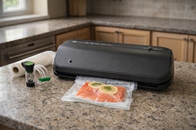 FoodSaver Preserve Vacuum Sealing System Starter Kit with Bags and Rolls