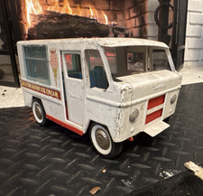Buddy L Mister Buddy Ice Cream Truck Vintage Tin Toy Vehicle White Red