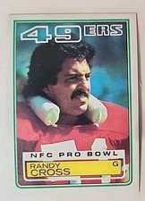 1983 Topps Football Card 165 Randy Cross San Francisco 49ers