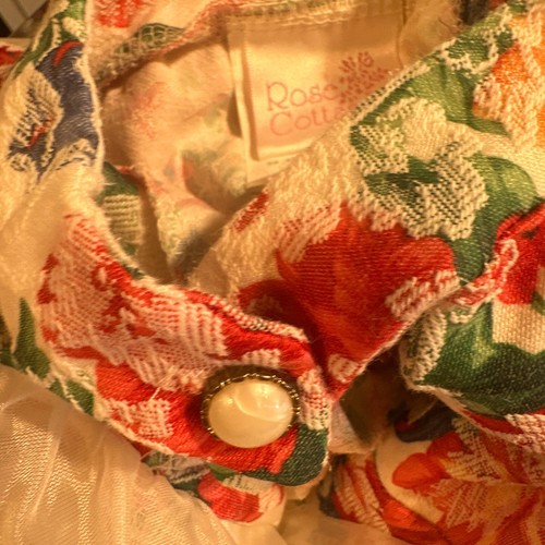 VTG 90s Little Girl Dress Sz 8 Cottagecore Easter Floral Drop Waist Chiffon USA - Picture 20 of 20