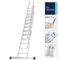 Triple Extension Ladders - TB Davies 3-Section PRO Triple Ladders