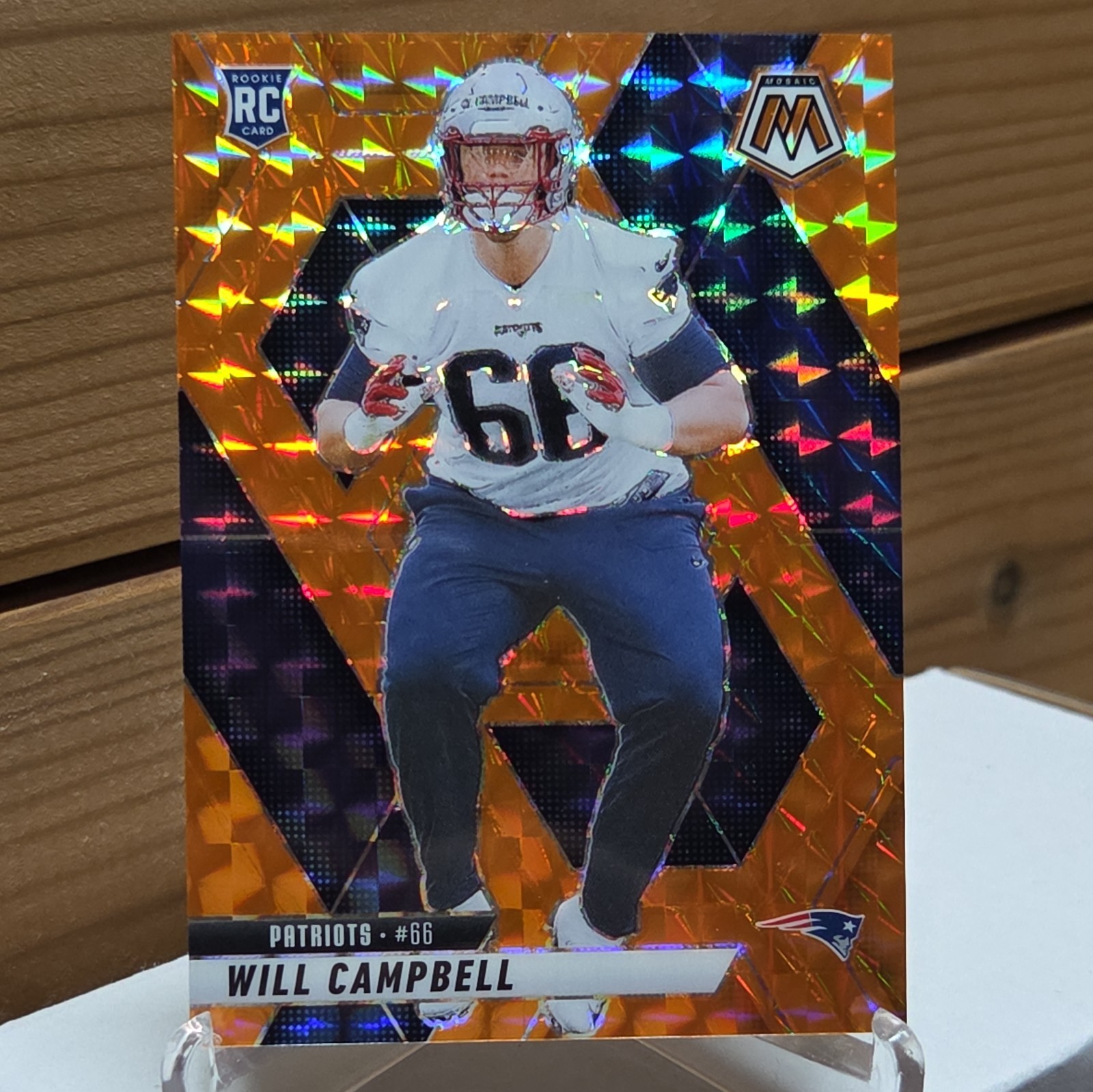 2025 Panini Mosaic Will Campbell /199 Rookie Orange Prizm RC #378