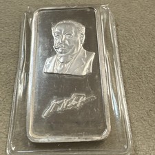 Hamilton Mint 27th President William H. Taft 1oz .999 Fine Silver Bar 88.00 per troy oz