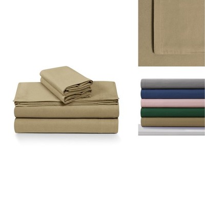 Tribeca Living 100 Cotton Flannel Sheet Set - 4 Piece Deep Pocket Flannel