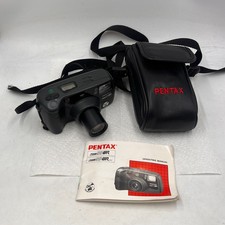 Pentax Zoom 90-WR 35mm Point  Shoot Film Camera WORKS with case  manual