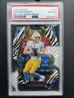 2022 Panini Select Premier Level Justin Herbert Zebra Prizm Die-Cut PSA Gem 10
