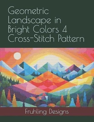 Geometric Landscape in Bright Colors 4 Cross-Stitch Pattern by Zachary Fruhling