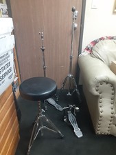 Drum Set Hardware 4 Pack Ludwig Hi Hat PDP Cymbal Stands Pearl Bass Pedal Throne