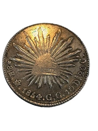 1854 Mexico 8 Reales — photo from the most recent tracked eBay sale