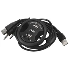 USB Hub USB 2.0 Desktop Grommet USB 2.0 Hub Audio Desk Mount Adapter 3 Port7217