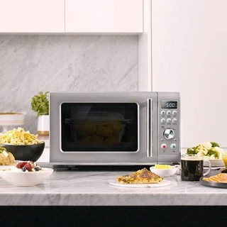 Sage The Compact Wave Soft Close Microwave SMO650SIL 25 Litre 800 Watts Silver^