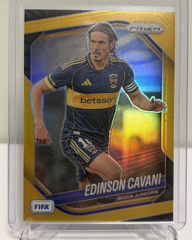 2025-26 Panini Prizm FIFA - Edinson Cavani Gold Prizm /10 Boca Juniors #177 SSP